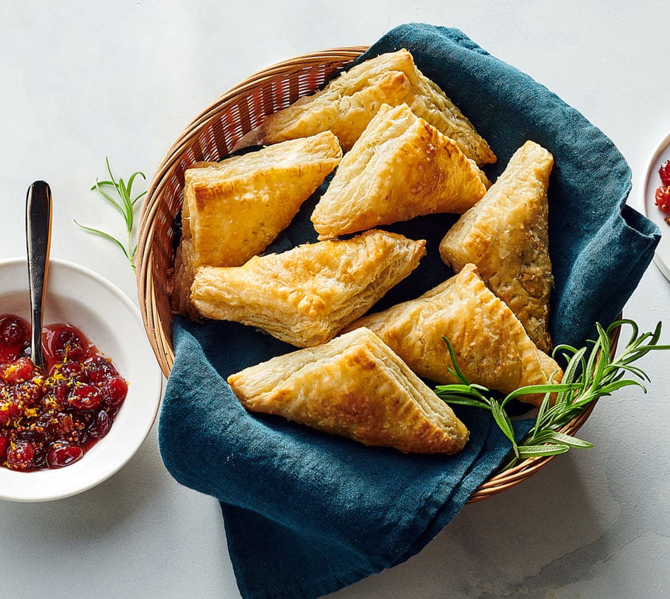 Tourtière Turnovers With Cranberry Mustard
